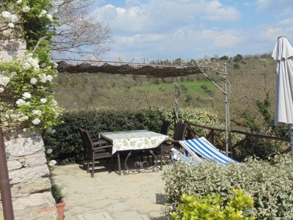 outdoor terrace of cottage