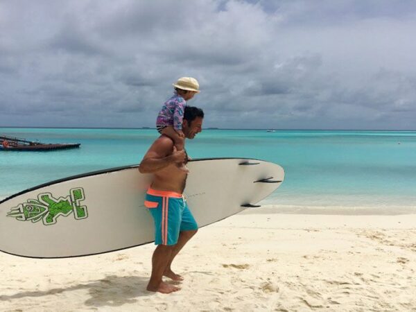 Niyama Resort Surfing with The Little Voyager