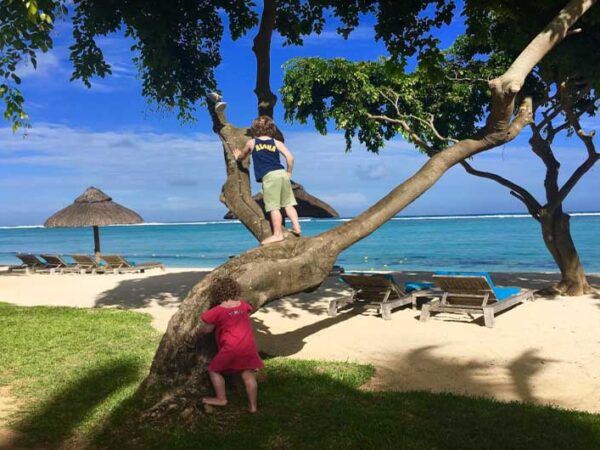 St Regis Resort in Mauritius Beach Line with The Little Voyager