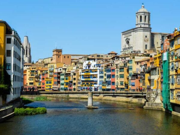 Girona Colourful River Houses with The Little Voyager