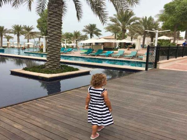 St. Regis Saadiyat Resort Pool View with The Little Voyager