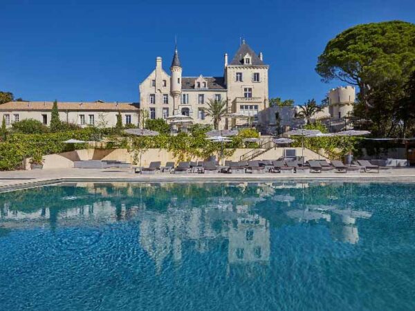 French Wine Estate view from the Pool with The Little Voyager