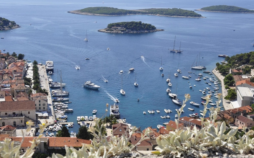 Boats on a harbour in Croatia