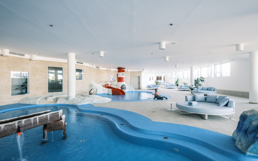 Indoor pool at at Falkensteiner Family Hotel