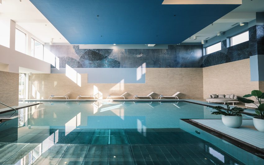 Indoor spa pool at Falkensteiner Family Hotel