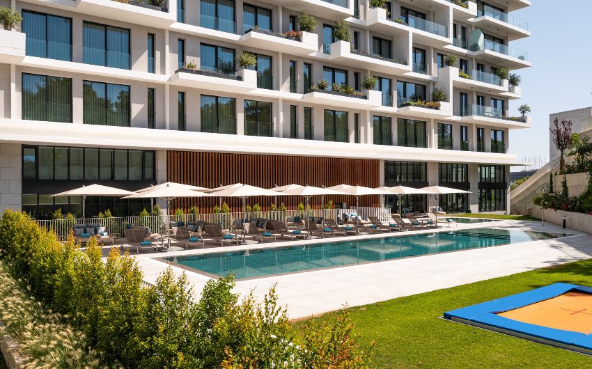 Outdoor pool at Martinhal Lisbon Oriente