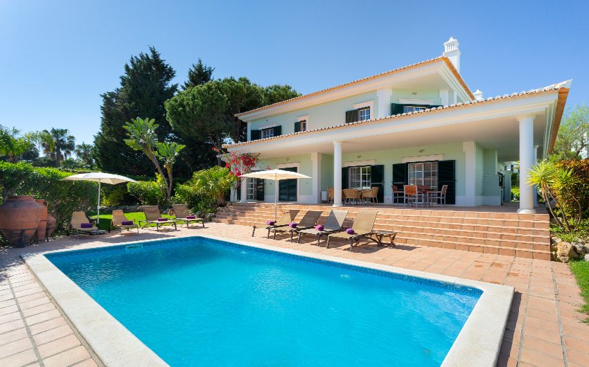 pool area outside the luxury villa