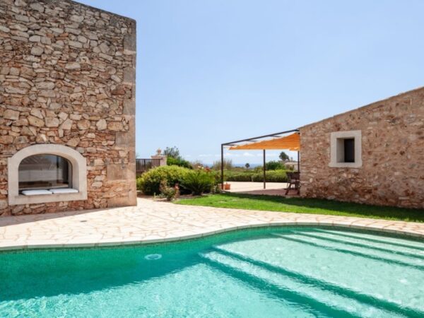 pool area at Mallorcan Family Finca