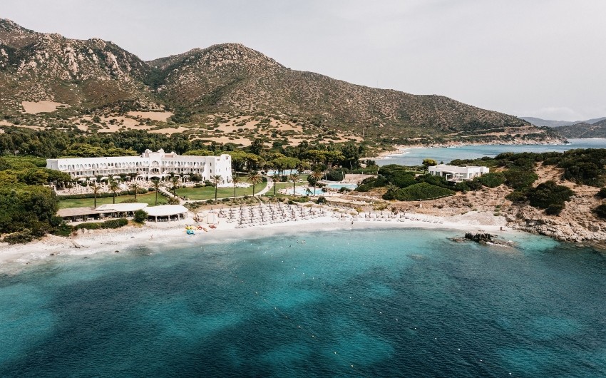 Falkensteiner Resort Capo Boi view from the sea