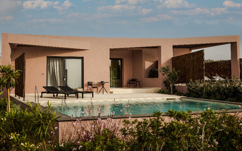 private pool at Domos Novos Santorini