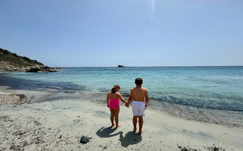 Kids at the beach at Falkensteiner Resort Capo Boi